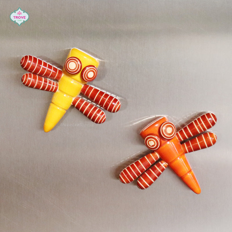 A set of 2 - ChannaPatna Dragon Fly Fridge Magnets