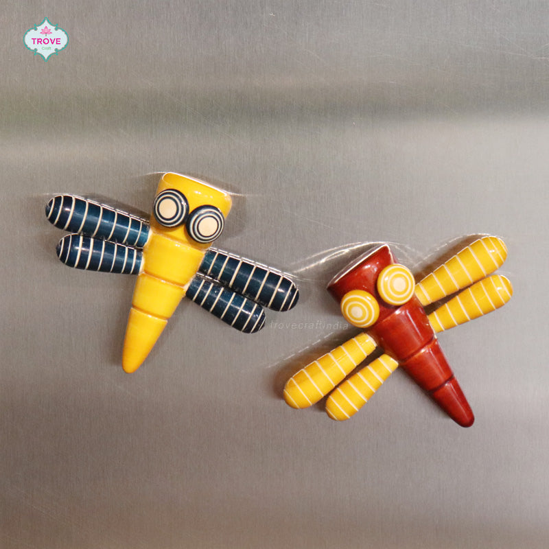 A set of 2 - ChannaPatna Dragon Fly Fridge Magnets