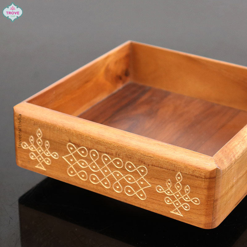 6" Rotating Kolam 'Lazy Susan' Jar Organiser Tray
