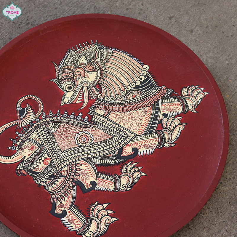 Kalamkari Yazhi Plate