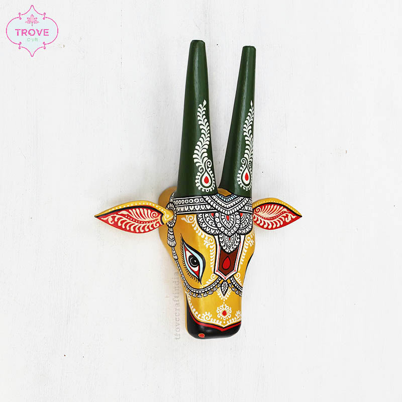 pattachitra hand carved bull head