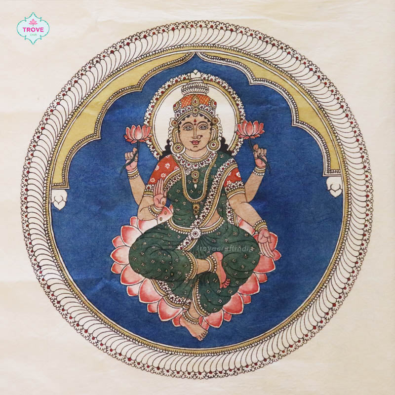 Lakshmi Pen Kalamkari on Cotton - UNFRAMED