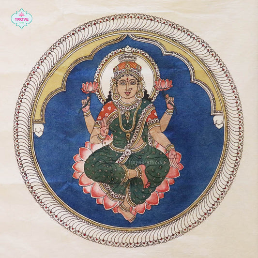 Lakshmi Pen Kalamkari on Cotton - UNFRAMED