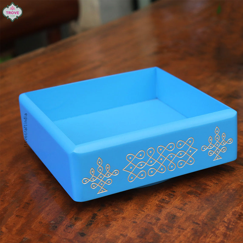 6" Rotating Kolam 'Lazy Susan' Jar Organiser Tray