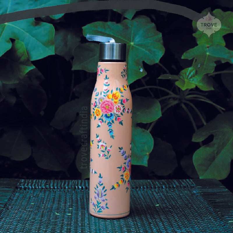 Hand-painted Kashmiri enamel bottle