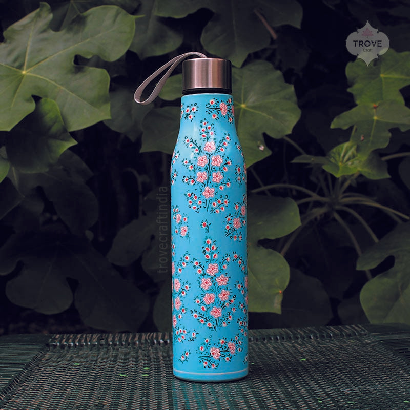  Hand-painted Kashmiri enamel bottle