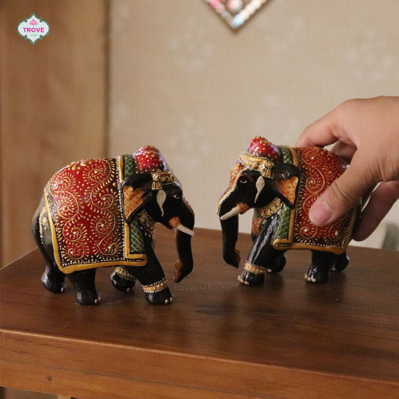 wooden elephants
