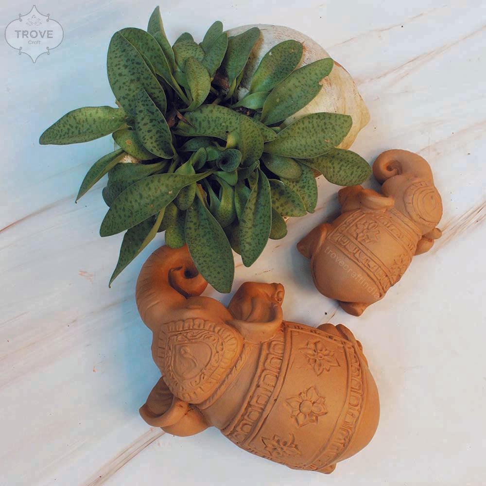 Terracotta Elephant Decor 