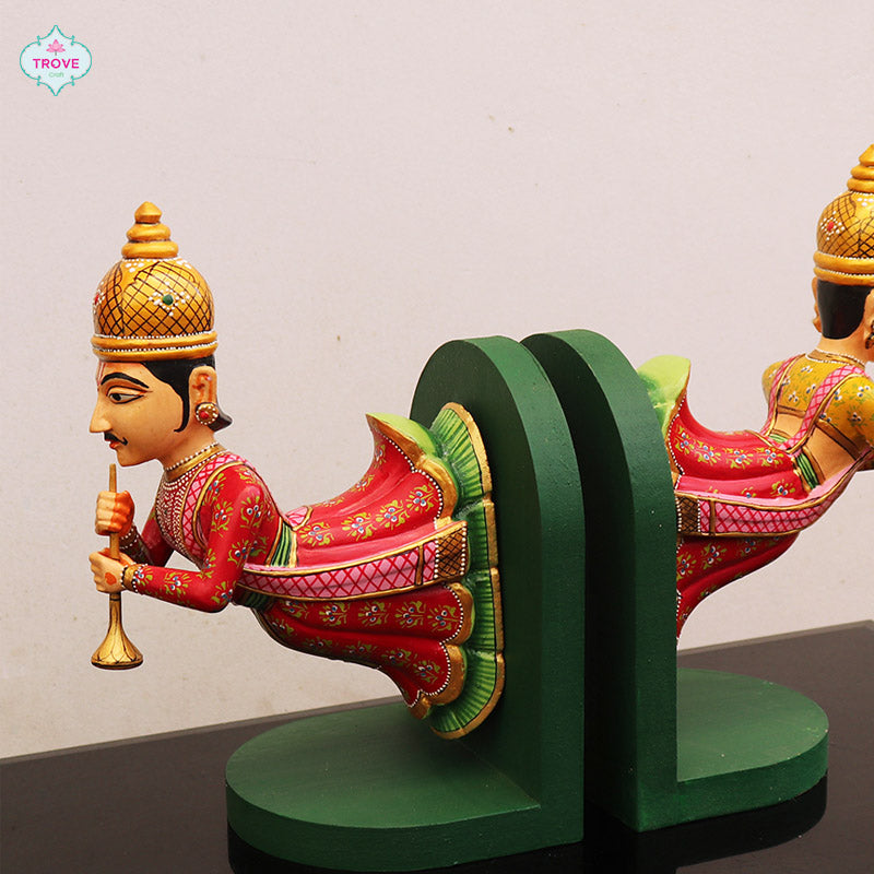 Carved bookends 