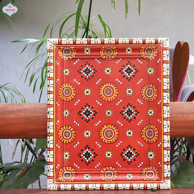 21" Infinity Frame in Kerala Mural - Veerali Pattu