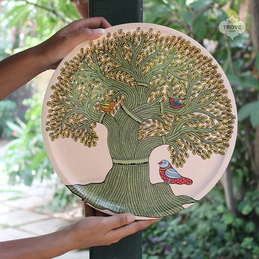 12" Gond Tree of Life Wall Décor Plate