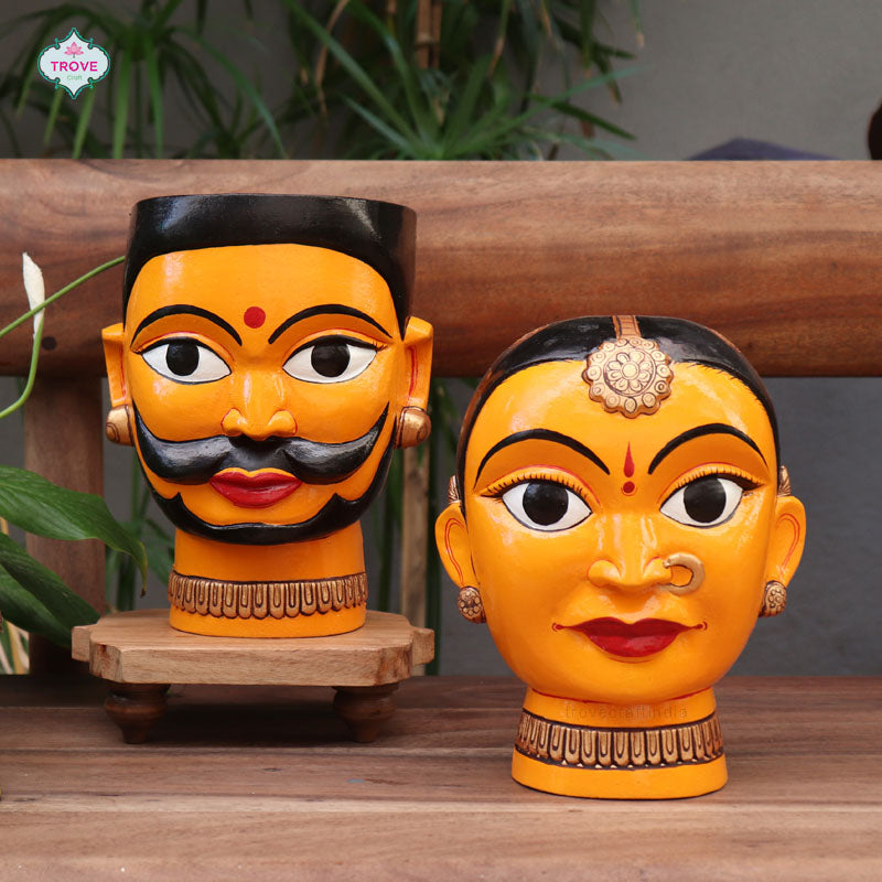 wooden mask decor
