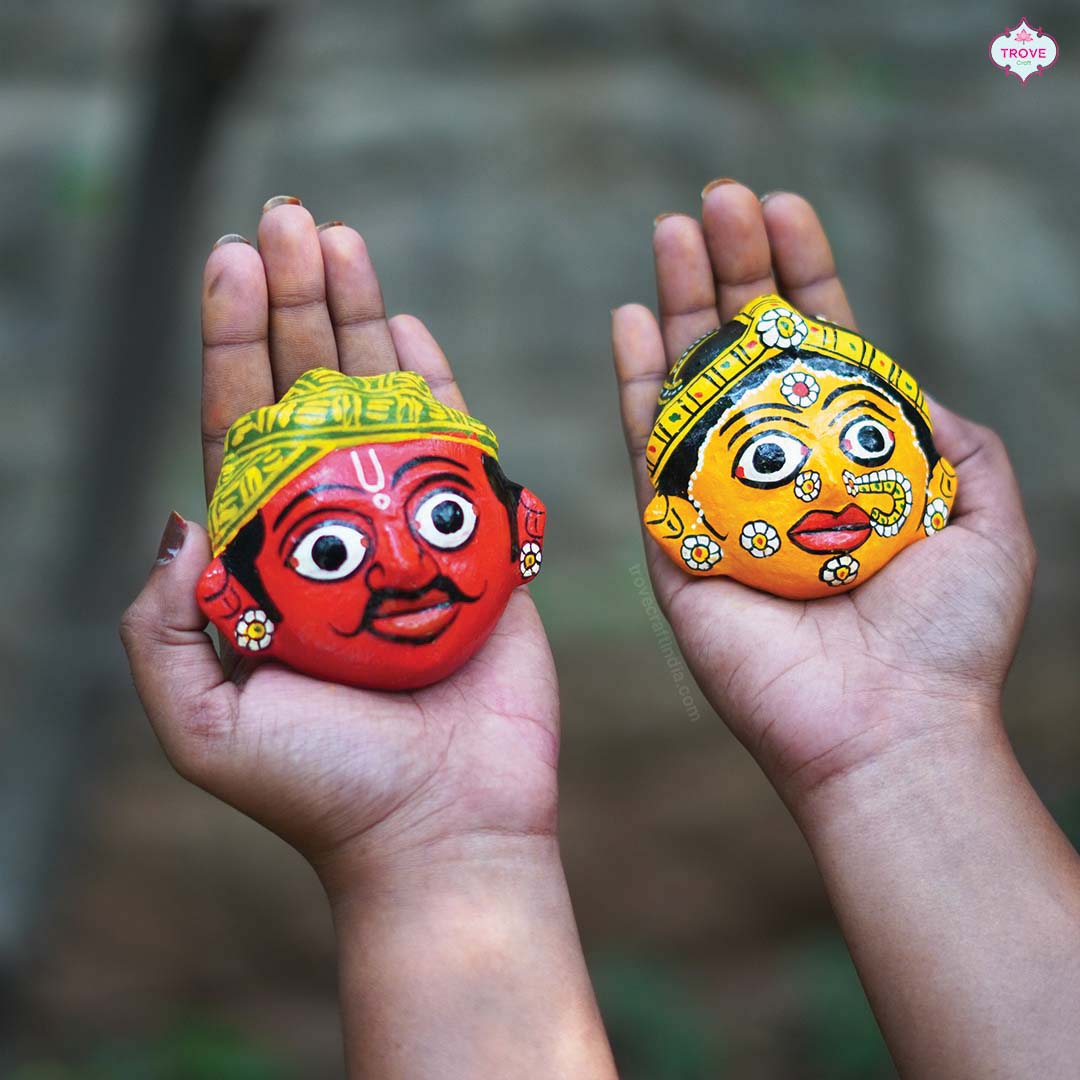 hand-painted cherial masks