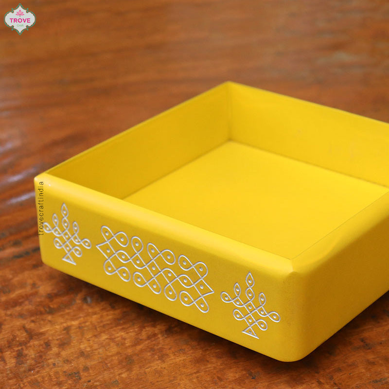 6" Rotating Kolam 'Lazy Susan' Jar Organiser Tray