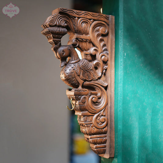 Carved wooden corbel