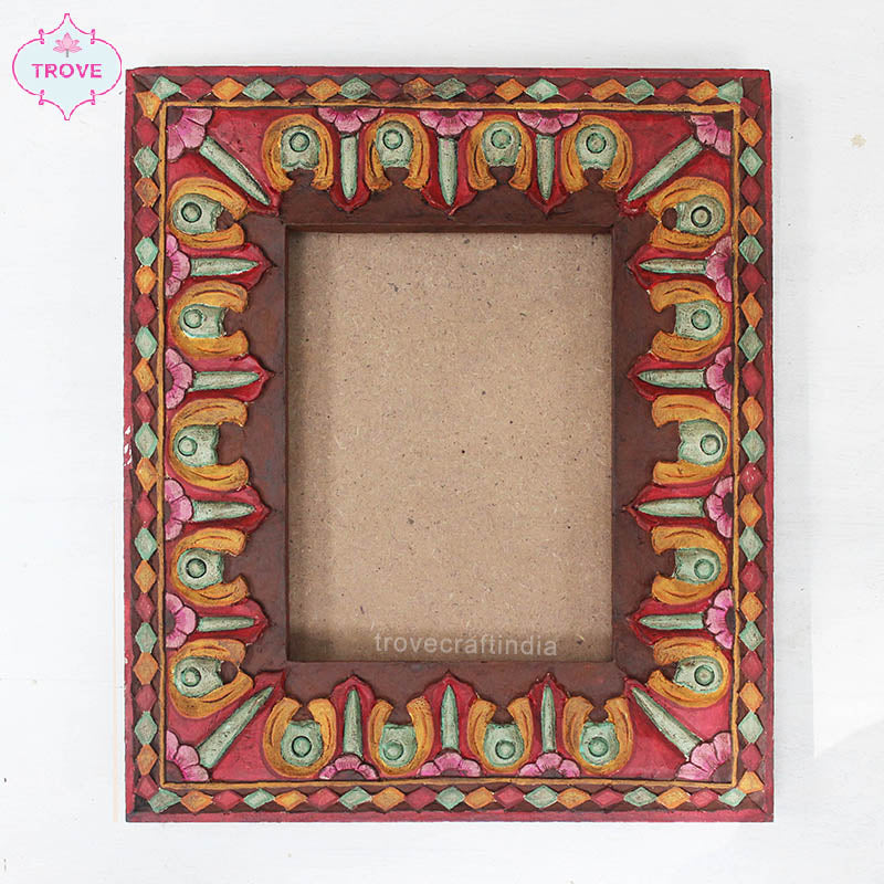 14" x 12" Medium Hand-carved & Distressed Wooden Picture Frames