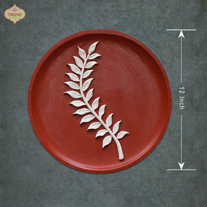 Hand-painted Botanical Relief Styled Decor Plates