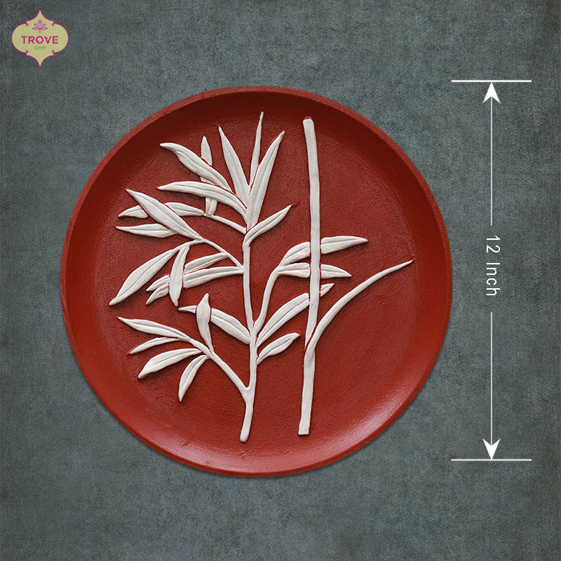 Hand-painted Botanical Relief Styled Decor Plates