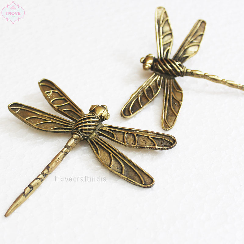 Dhokra metal craft brass Dragonfly - Set of 2