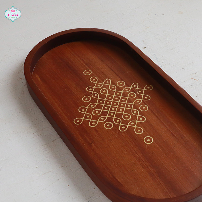 Muggu Wooden Tray