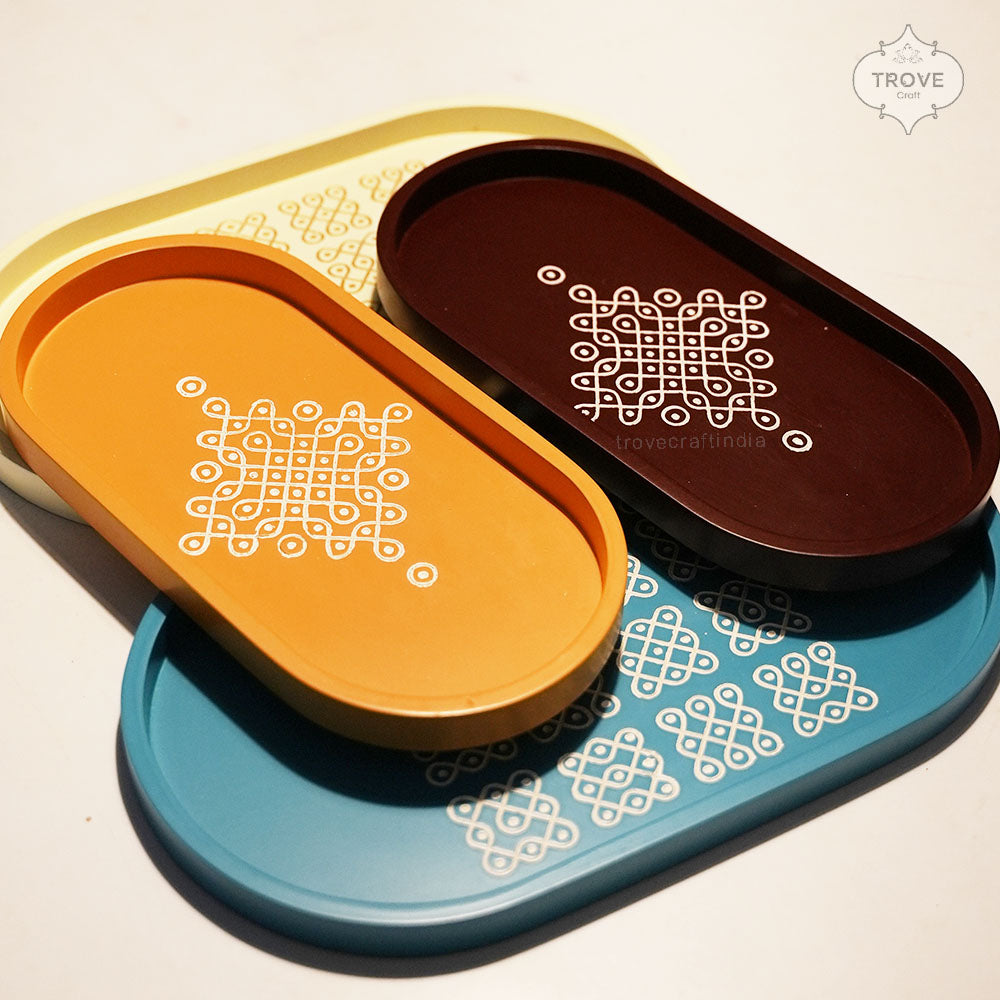 Muggu design tray