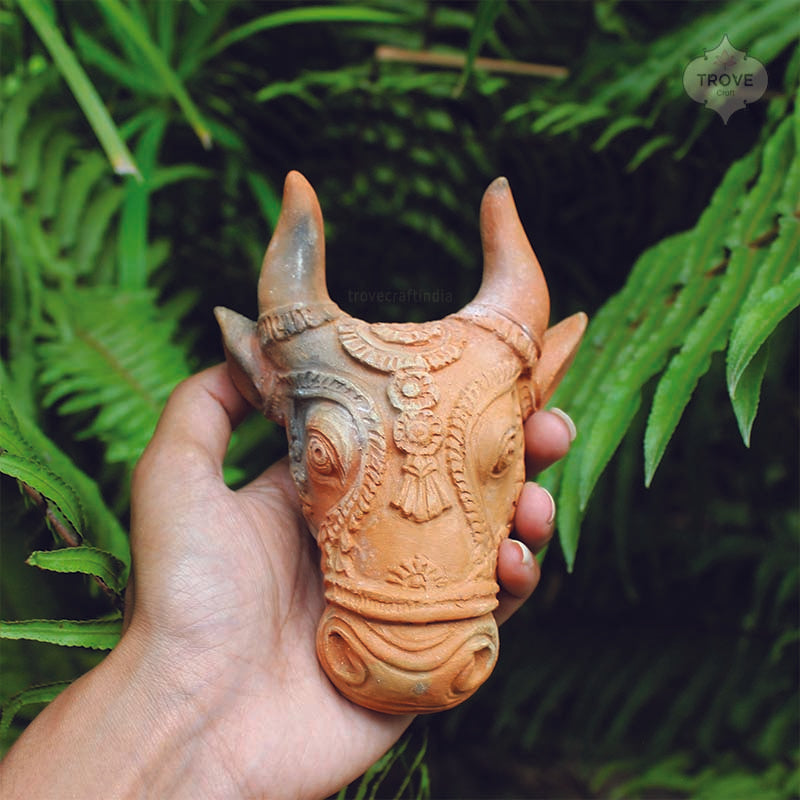 Terracotta bull head