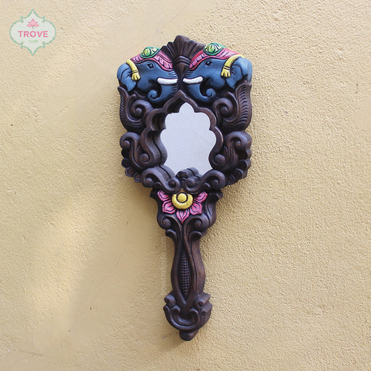 hand-carved mirror