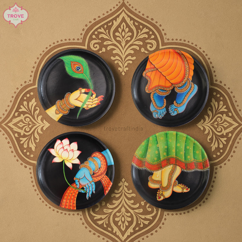 Pichwai Hand Decor Plates