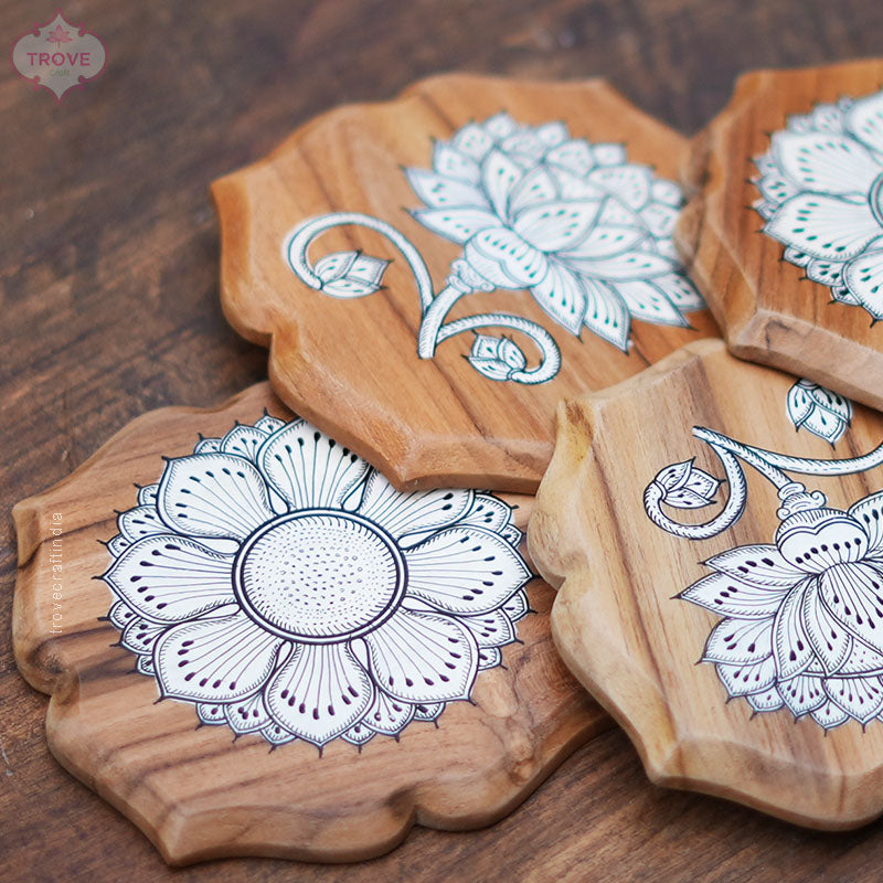 Teak  wood coasters