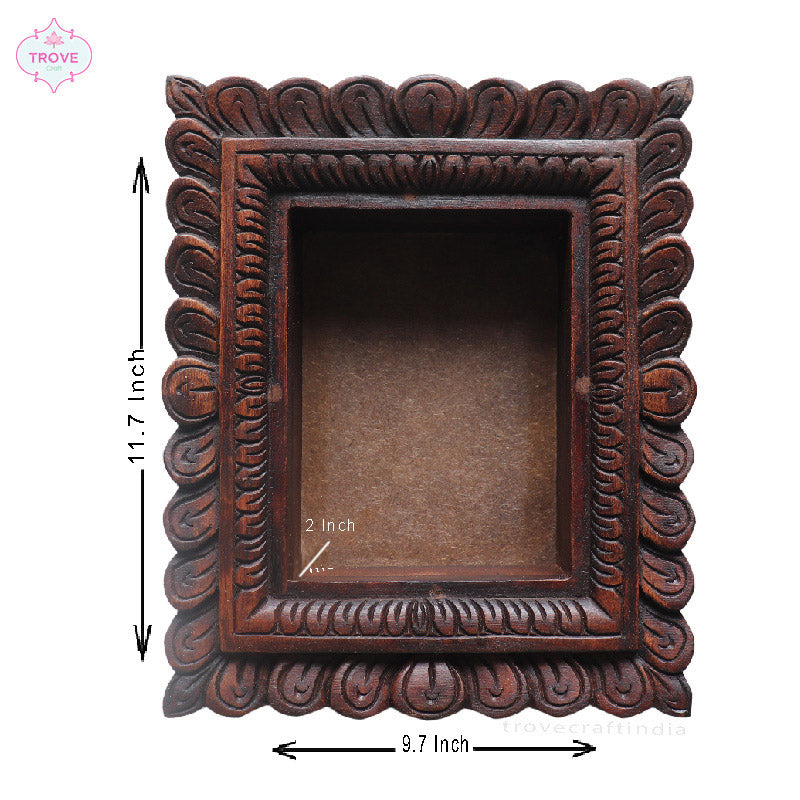 Carved Wooden Shadow Wall Floating Box Frame